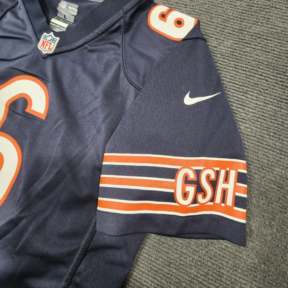 Nike Chicago Bears Jersey Boys Large 14/16 Navy Jay Cutler 6 NFL On Field